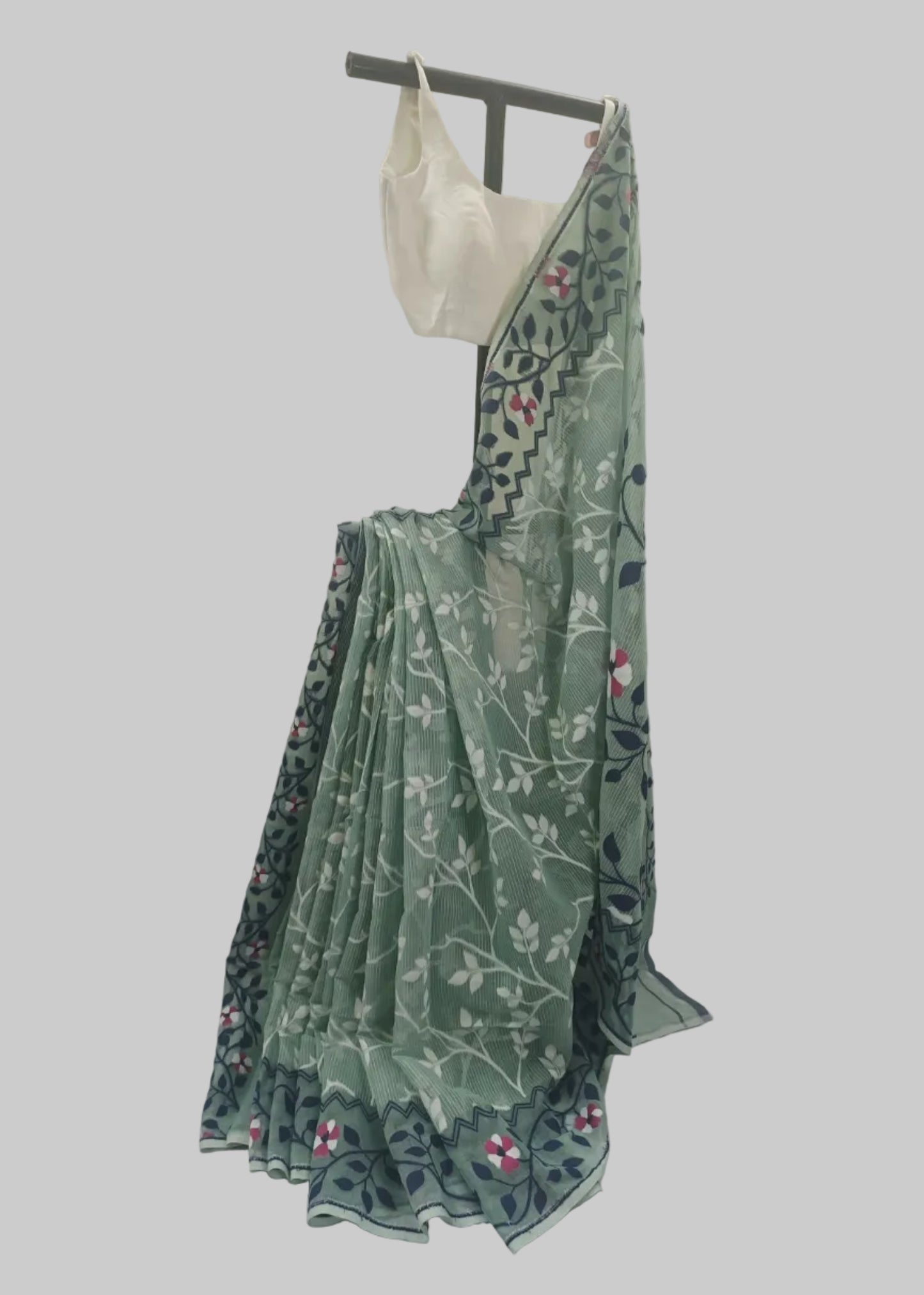 Hara Komol Soft Jamdani Saree