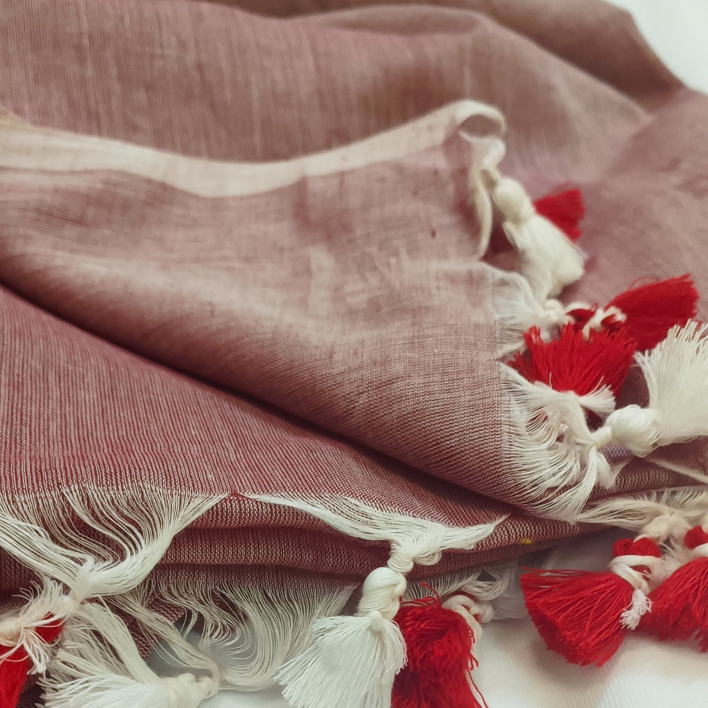 Dusky Dahlia Mul Cotton Saree