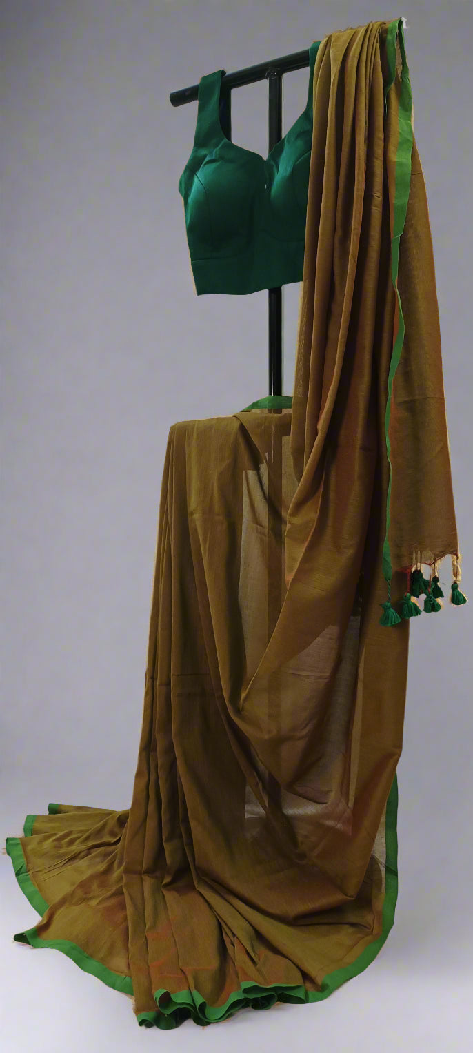 Tamarind Bark Mul Cotton Saree