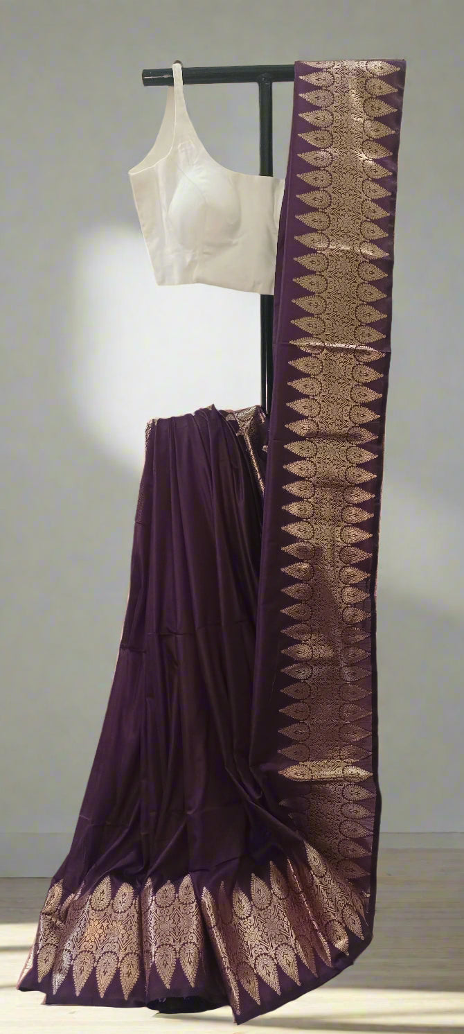 Royal Kesar Muga Linen-Silk-Cotton Saree