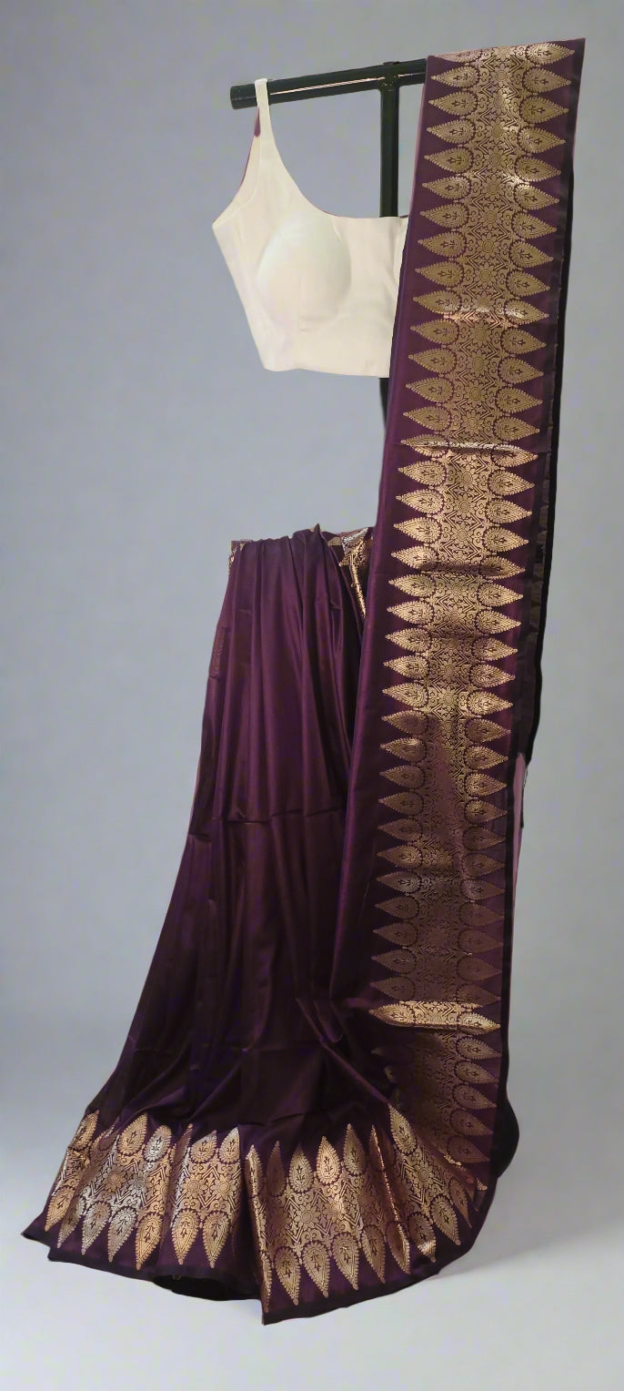 Royal Kesar Muga Linen-Silk-Cotton Saree