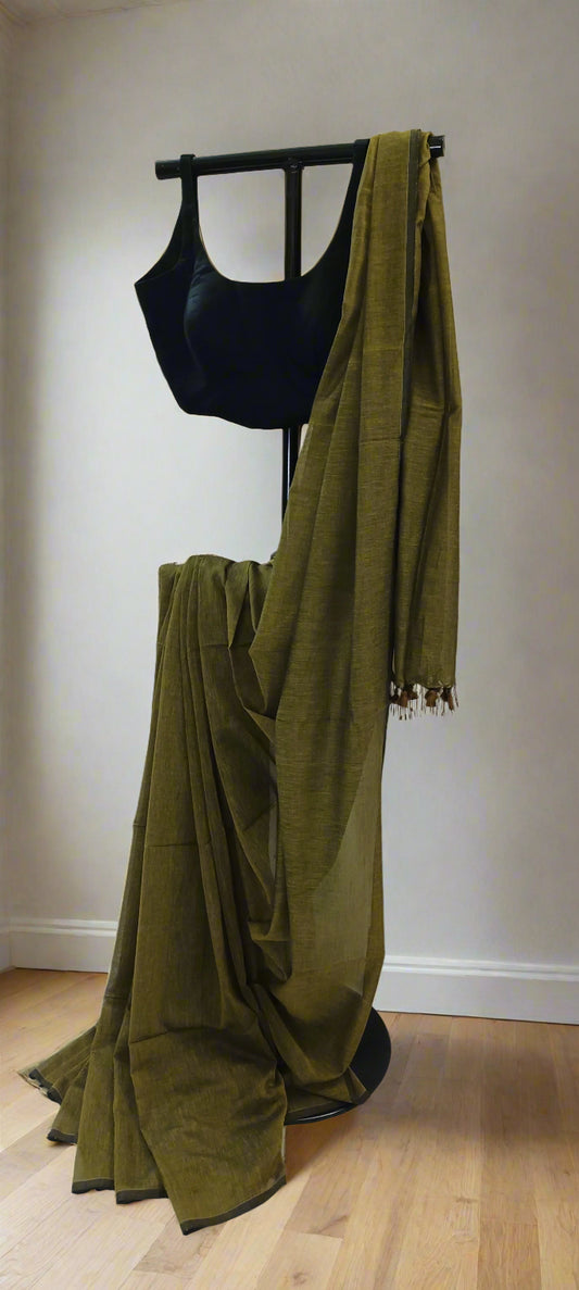 Pahaadi Baani Mul Cotton Saree