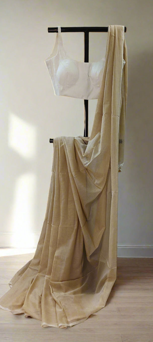Butter Dust Mul Cotton Saree