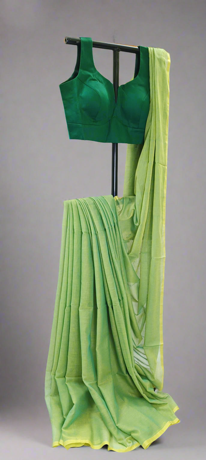 Lime Grove Mul Cotton Saree