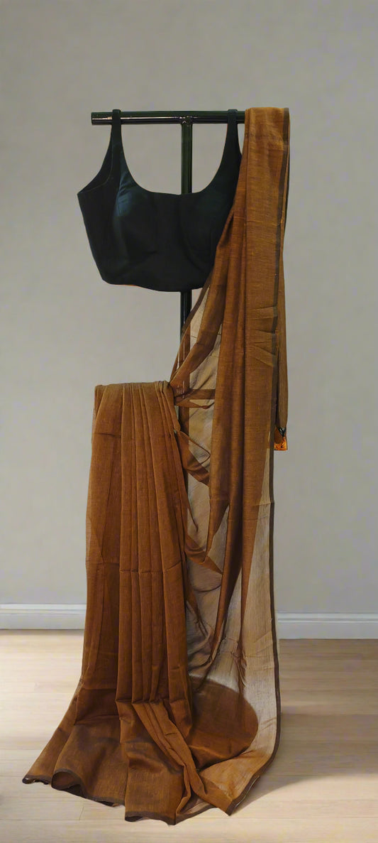 Gerua Sindoor Mul Cotton Saree