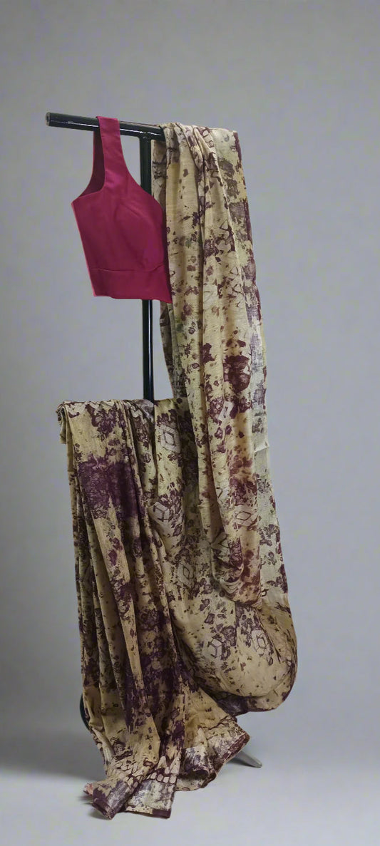 Forest Dust Linen Saree