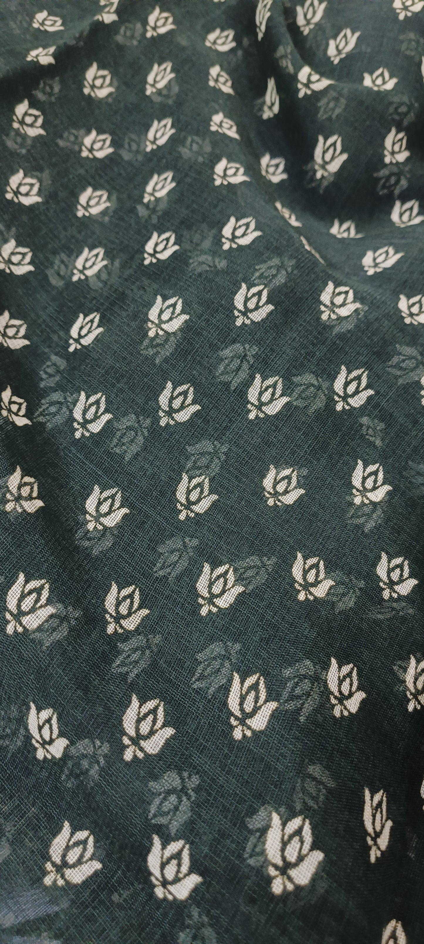 Aranya Vriksha Hand-Printed Linen Saree