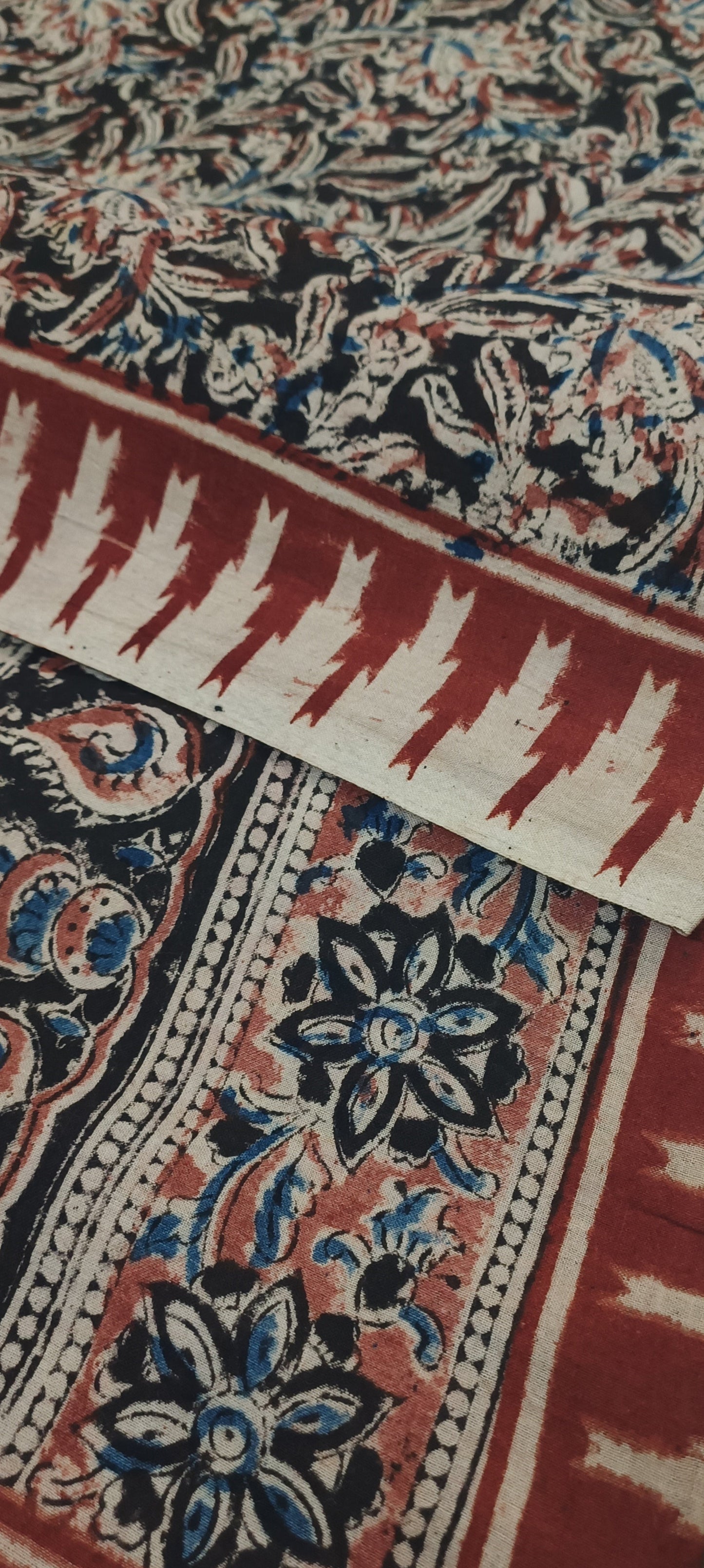 Tamra Vana Kalamkari Cotton Saree