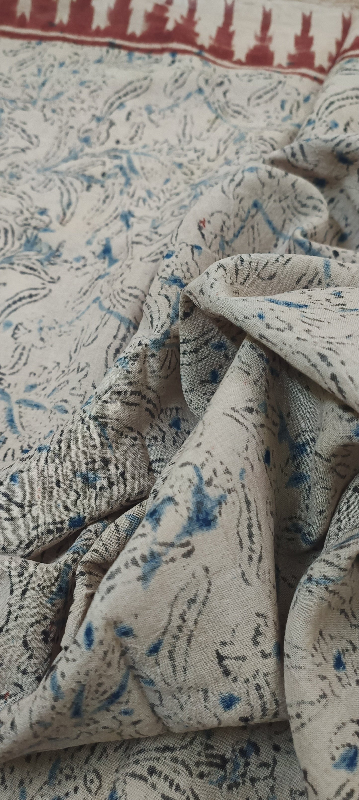 Tamra Vana Kalamkari Cotton Saree