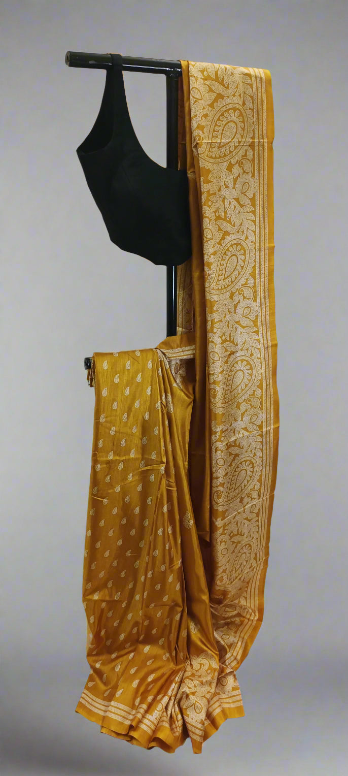 Amaltas Gold Pure Silk-Cotton Saree