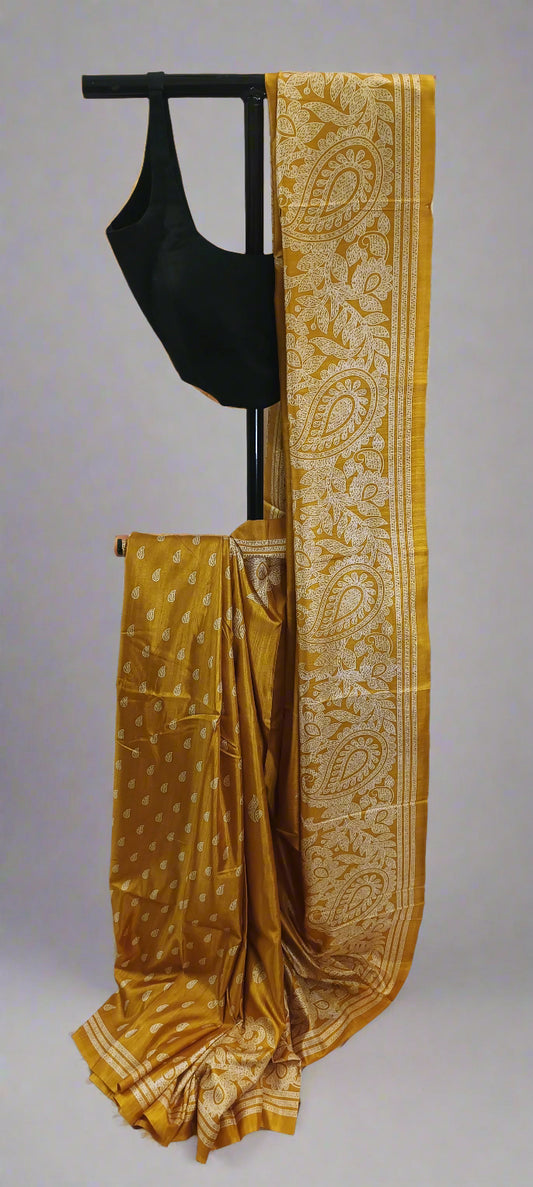 Amaltas Gold Pure Silk-Cotton Saree