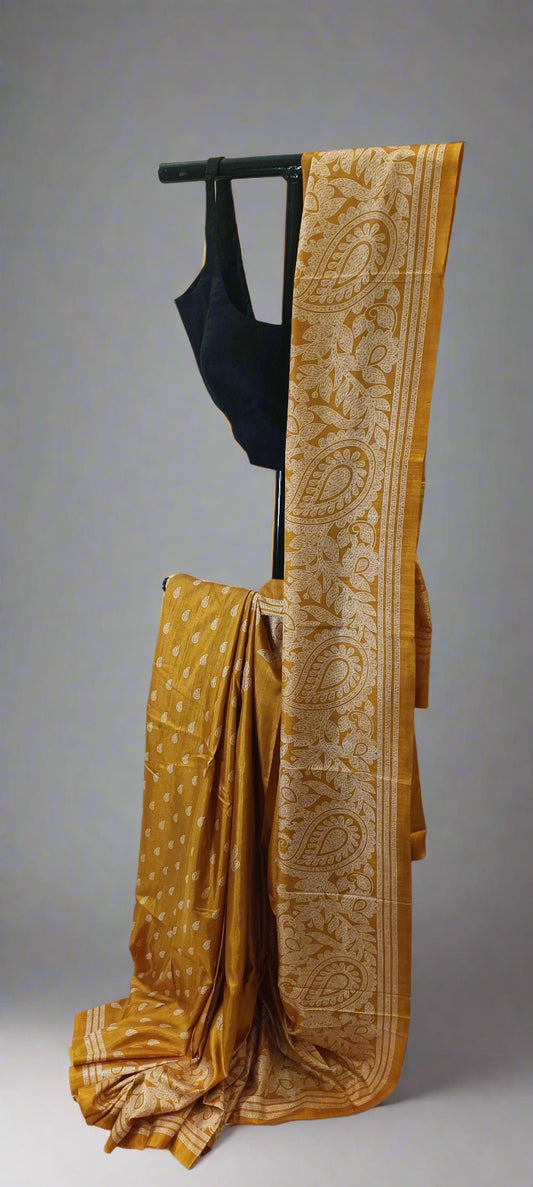 Amaltas Gold Pure Silk-Cotton Saree