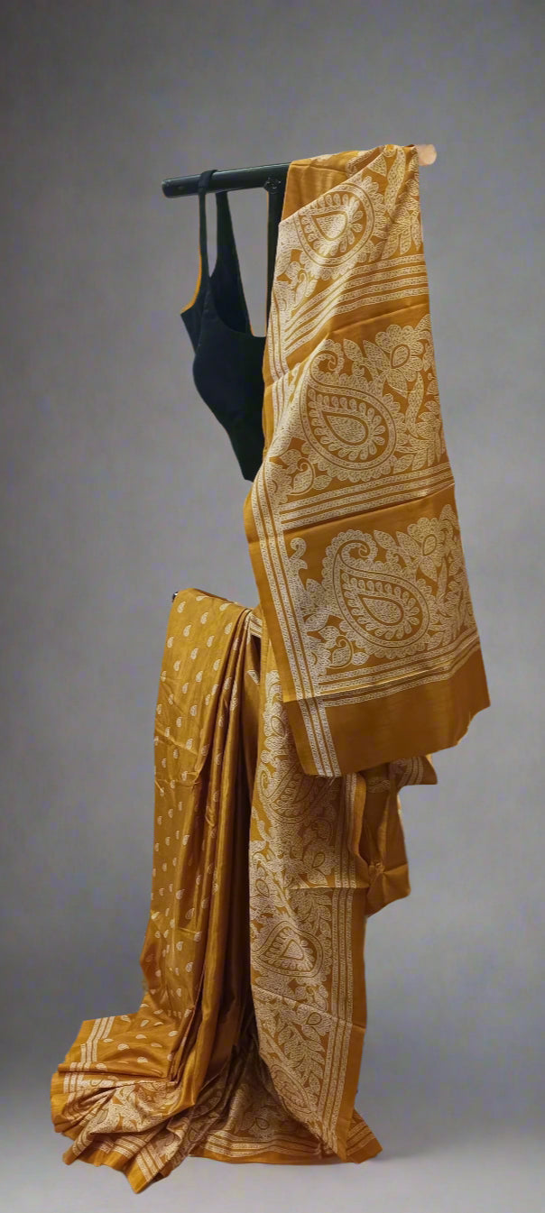 Amaltas Gold Pure Silk-Cotton Saree