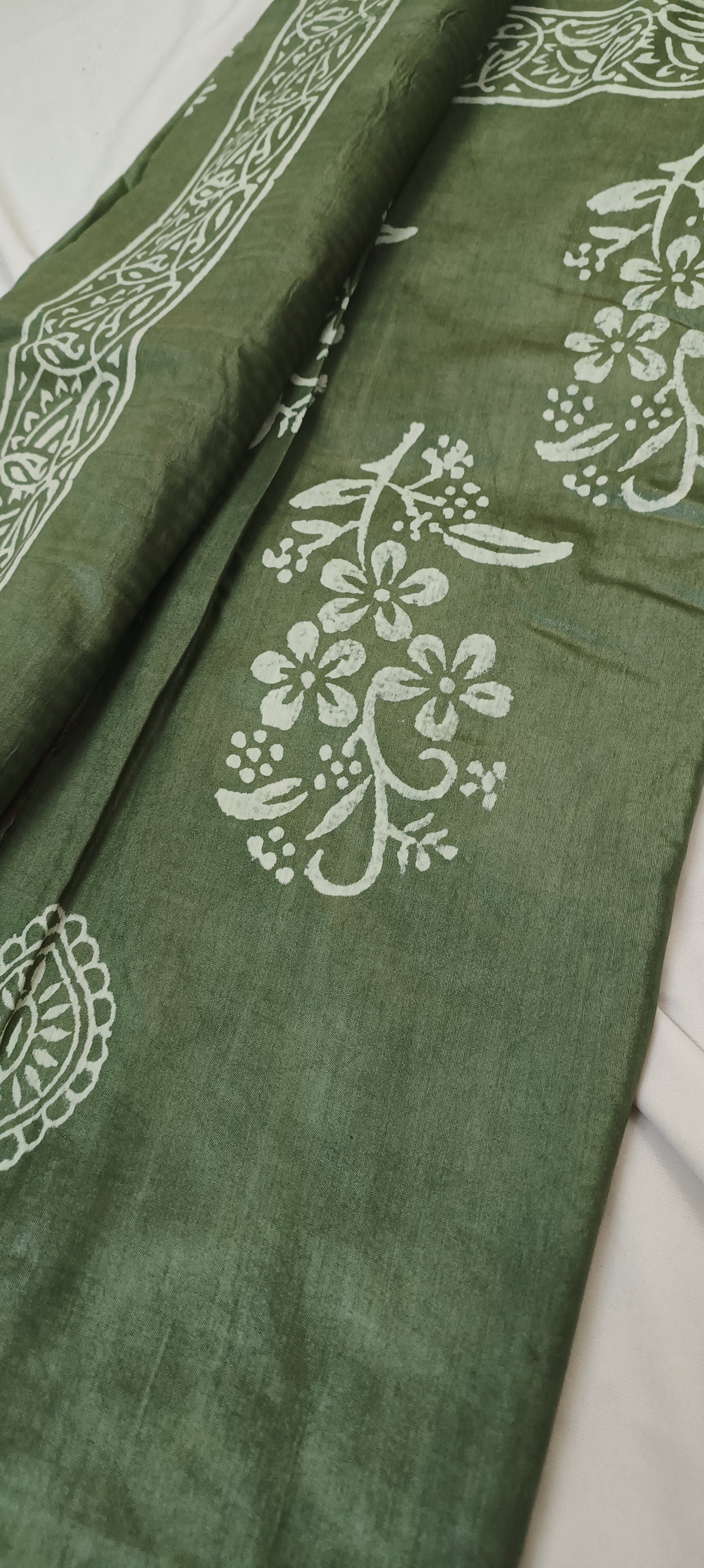Anant Vriksha Bishnupuri Block Print Saree
