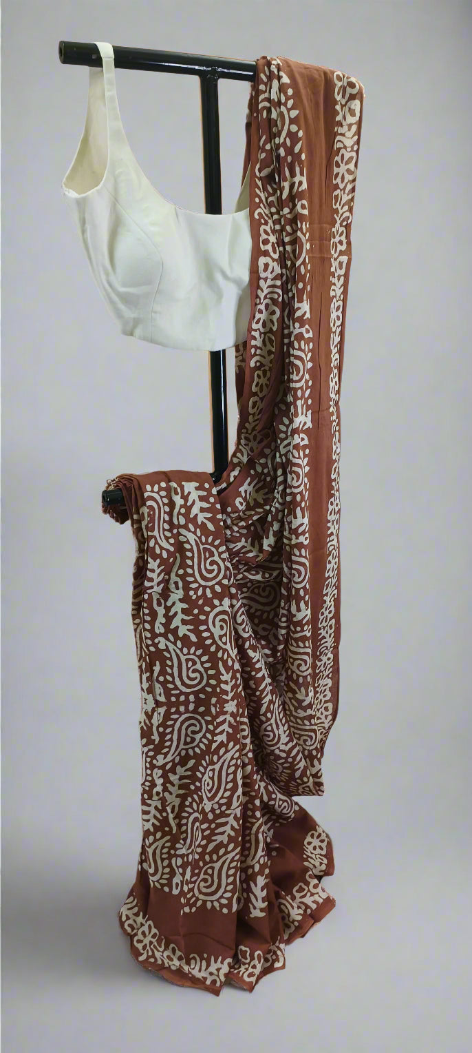 Bhoomi Dhvani Hand Batik Cotton Saree