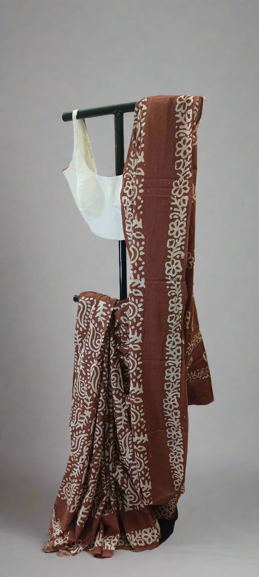 Bhoomi Dhvani Hand Batik Cotton Saree