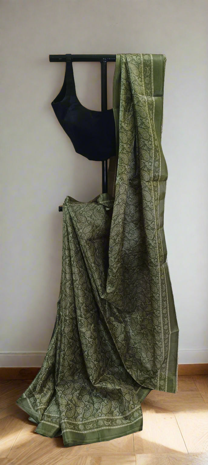 Vatika Varn Paisley Cotton Silk Saree
