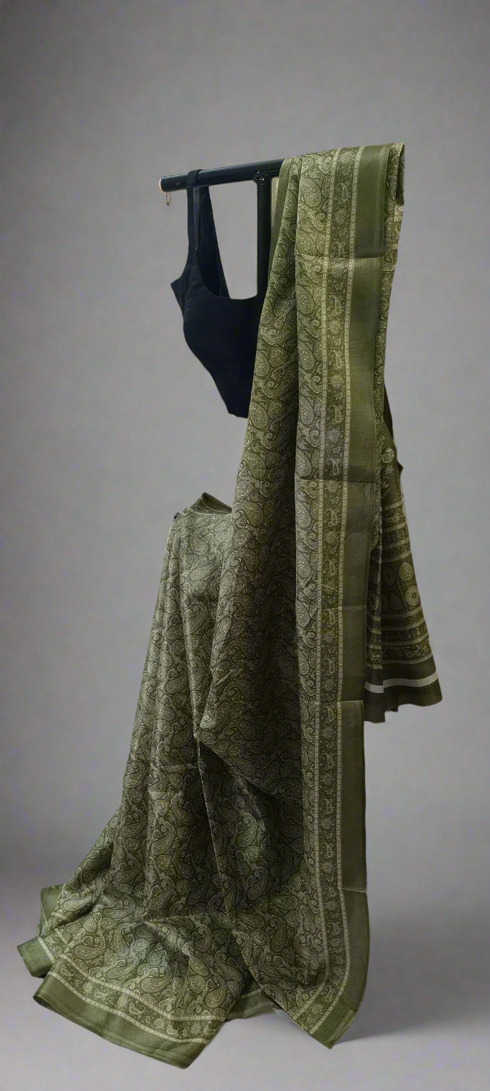 Vatika Varn Paisley Cotton Silk Saree
