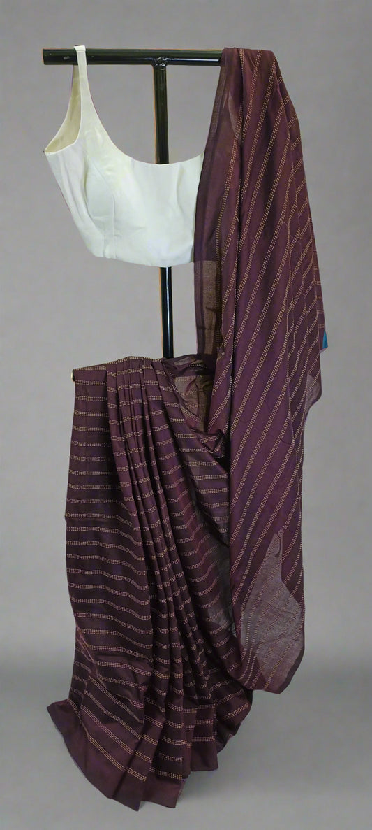 Twilight Soil Katha Cotton Saree