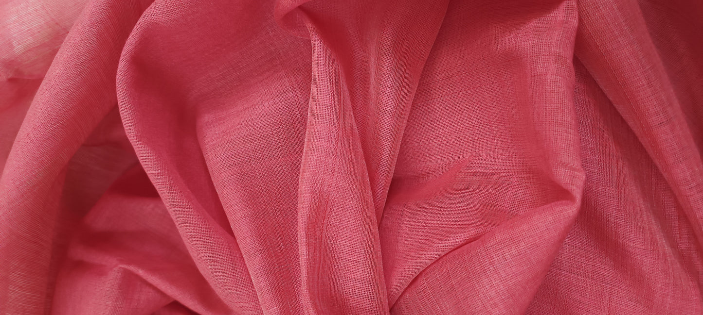 Rose Dust Gold Ghicha Muslin Saree