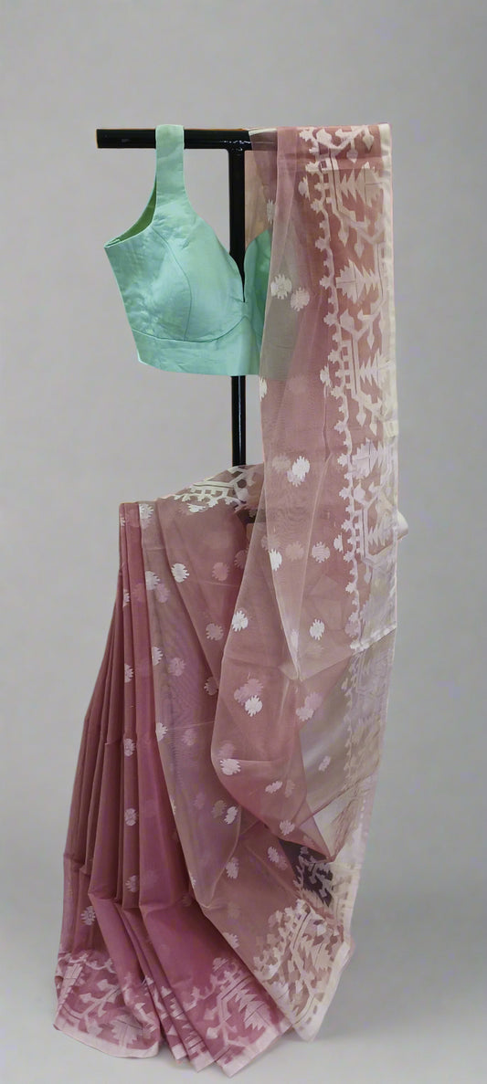 Gulaba Reet Muslin Organza Saree