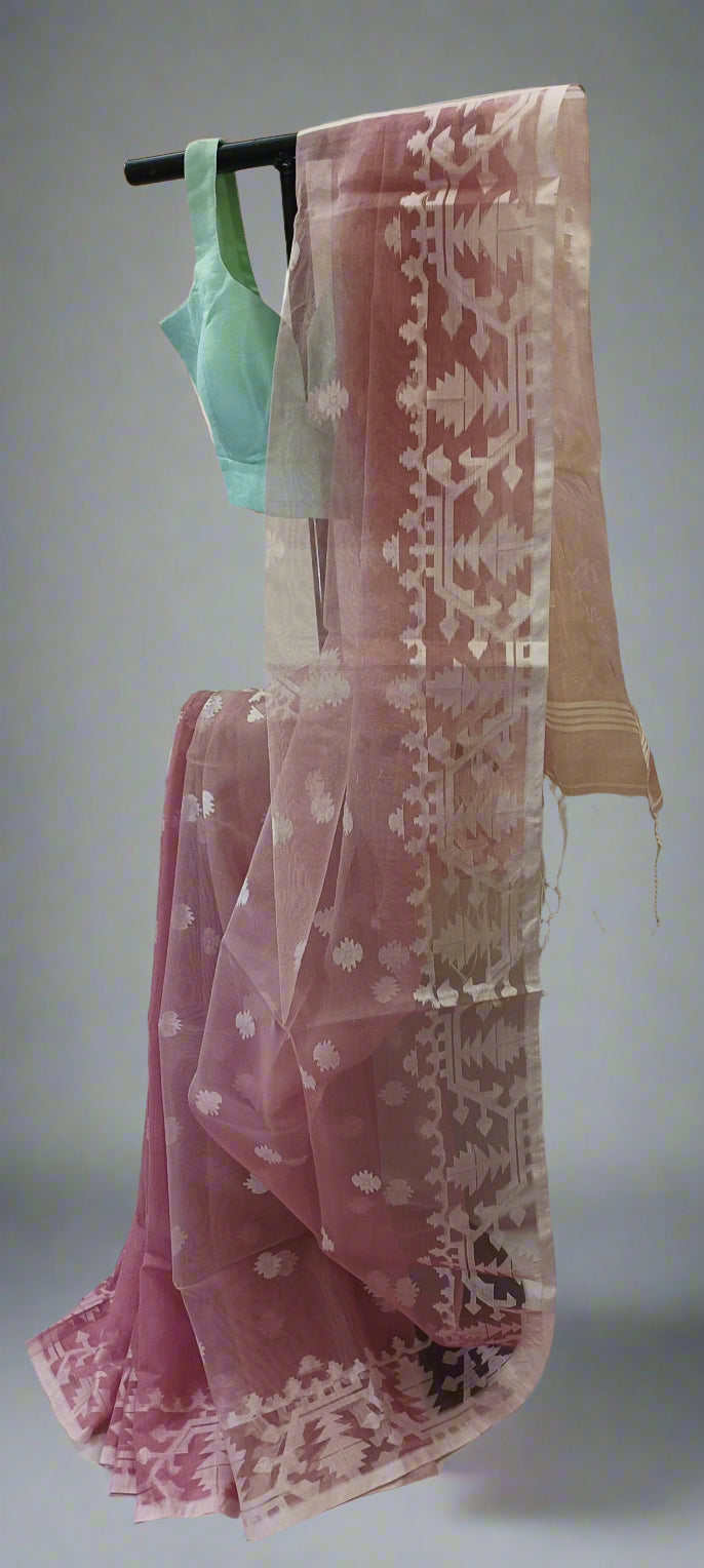 Gulaba Reet Muslin Organza Saree
