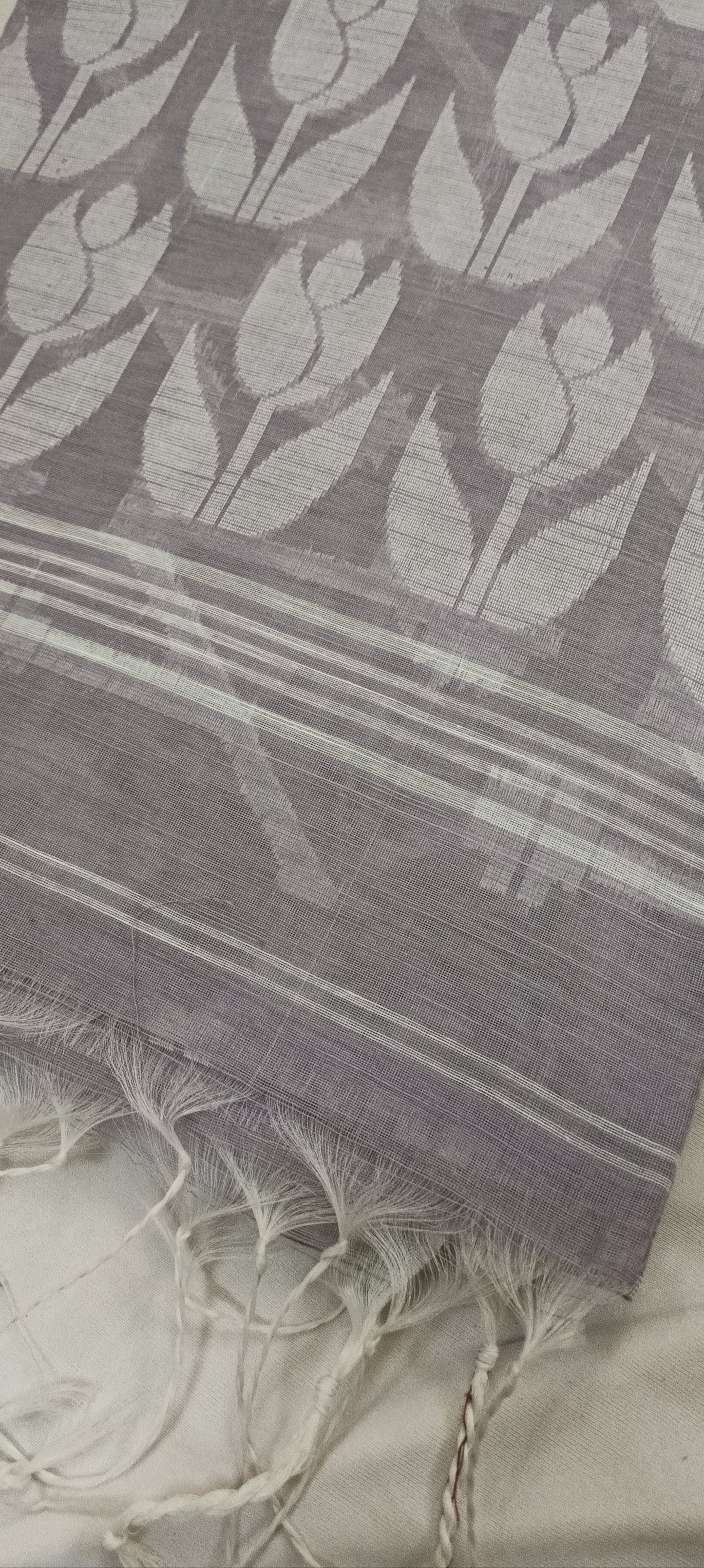 Lilac Whisper Slab Cotton Saree