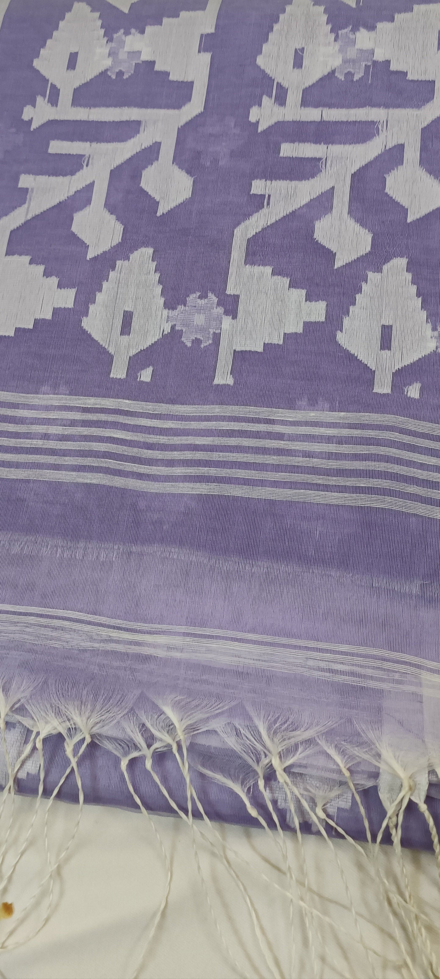 Lavender Mist Muslin Organza Saree