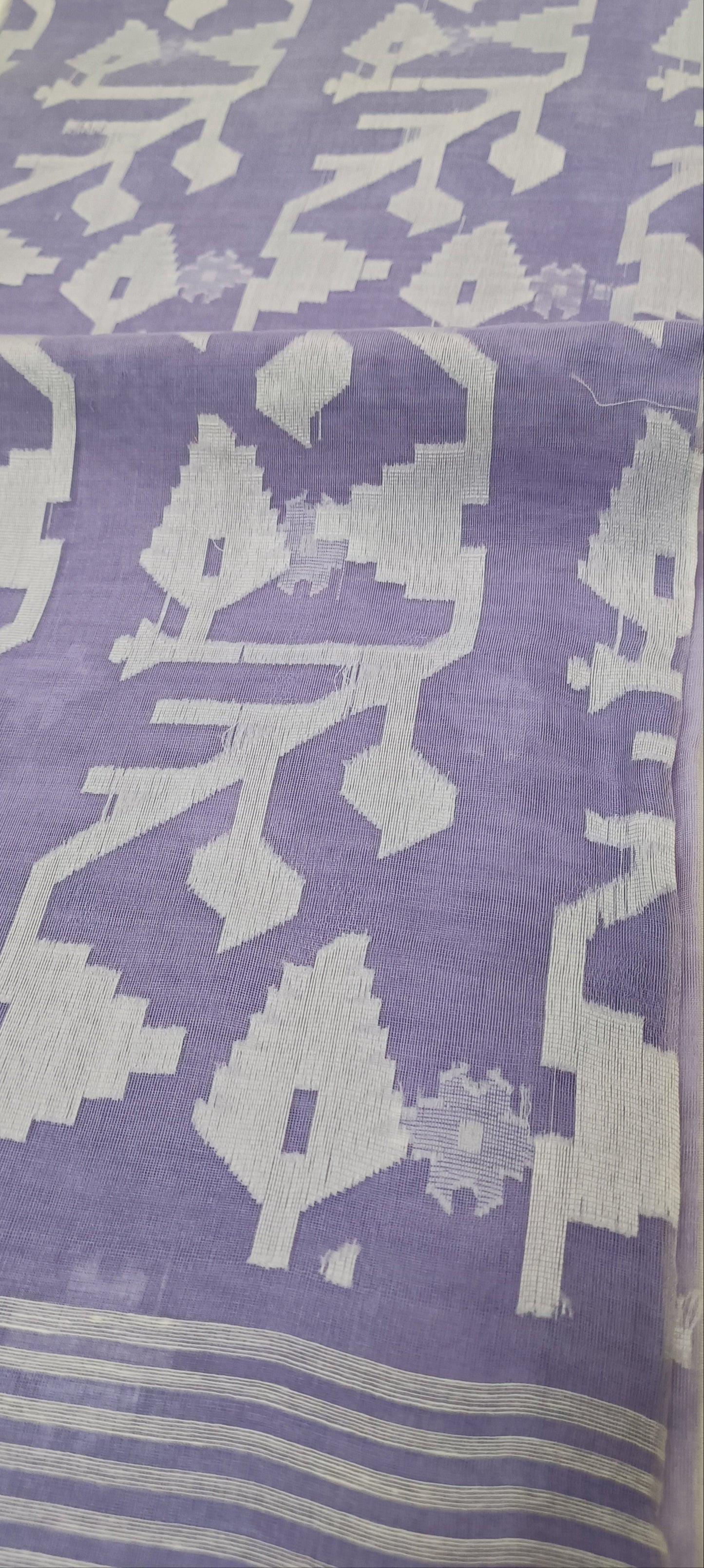 Lavender Mist Muslin Organza Saree