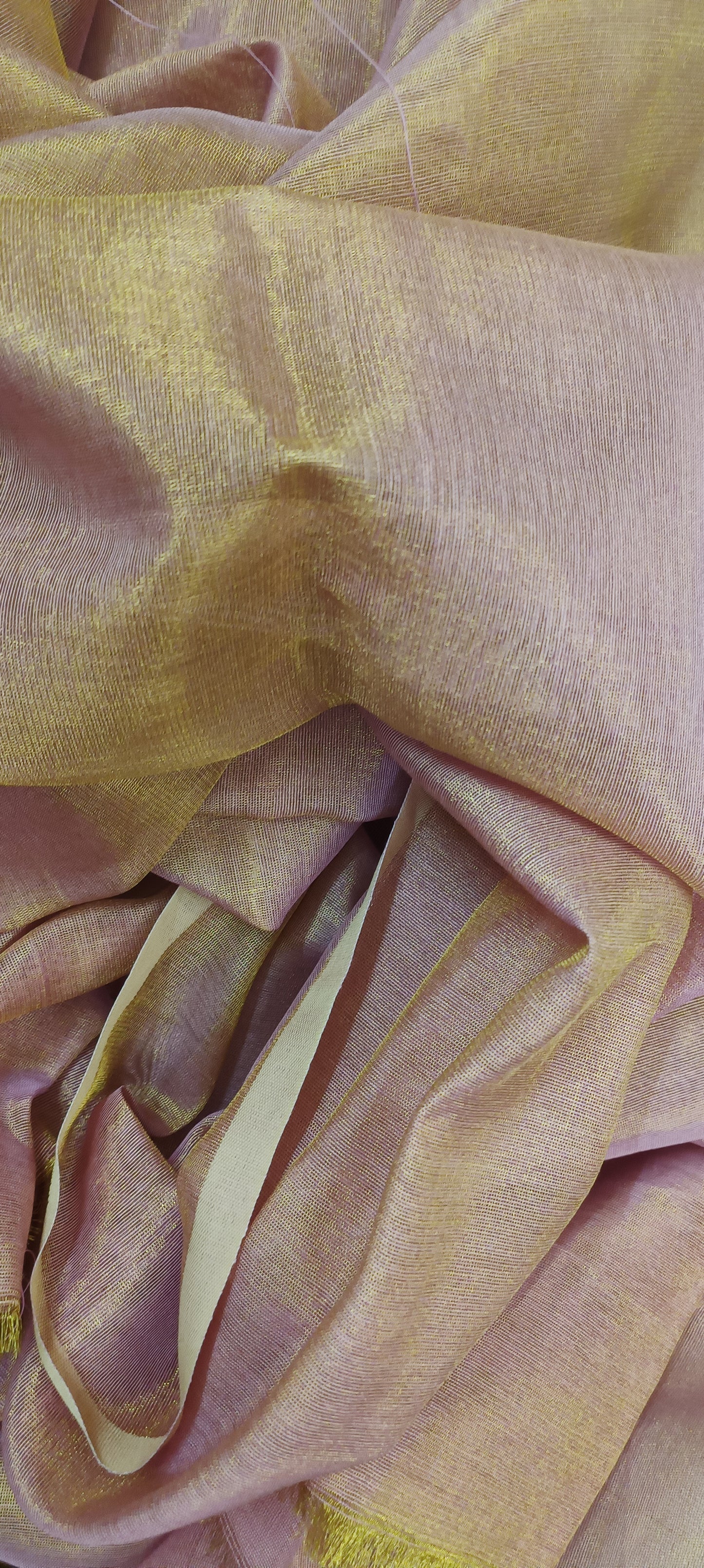 Gulchhadi Gold Tissue Linen Saree
