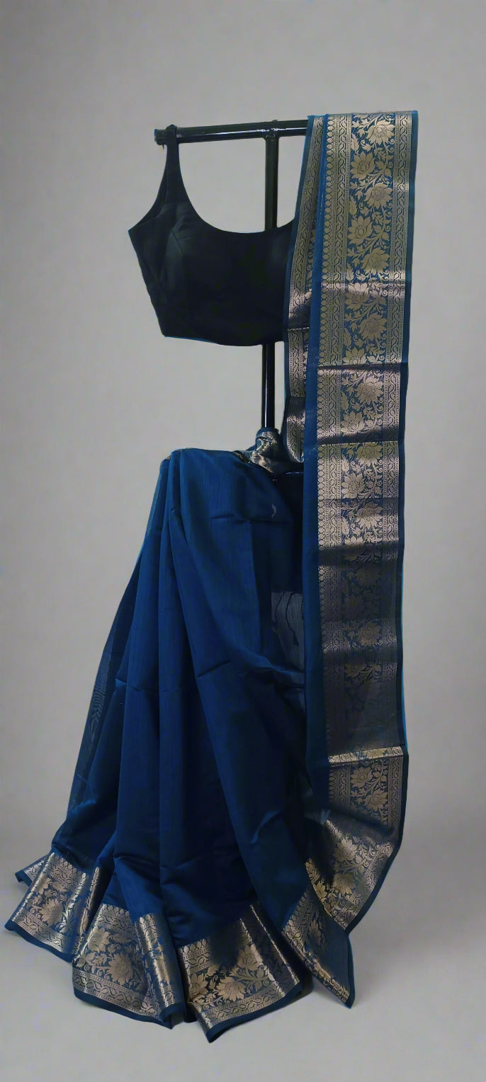 Neelratna Bishnupuri Linen- Silk-Cotton Saree