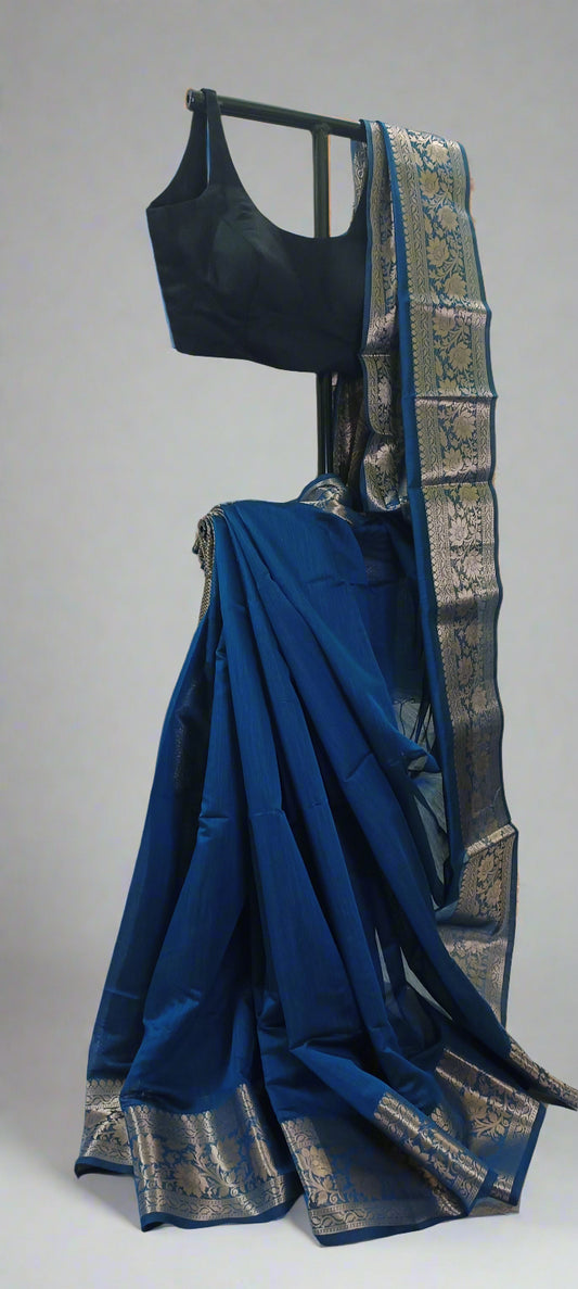 Neelratna Bishnupuri Linen- Silk-Cotton Saree