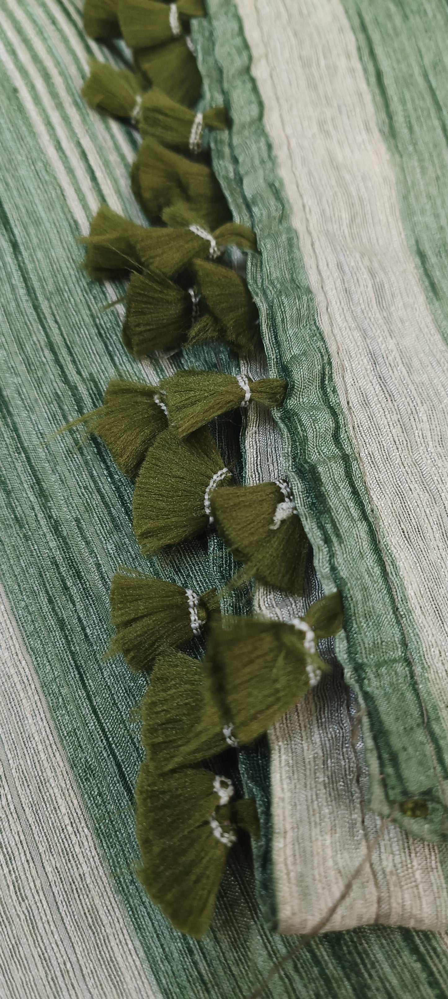 Forest Haze Chiffon Saree