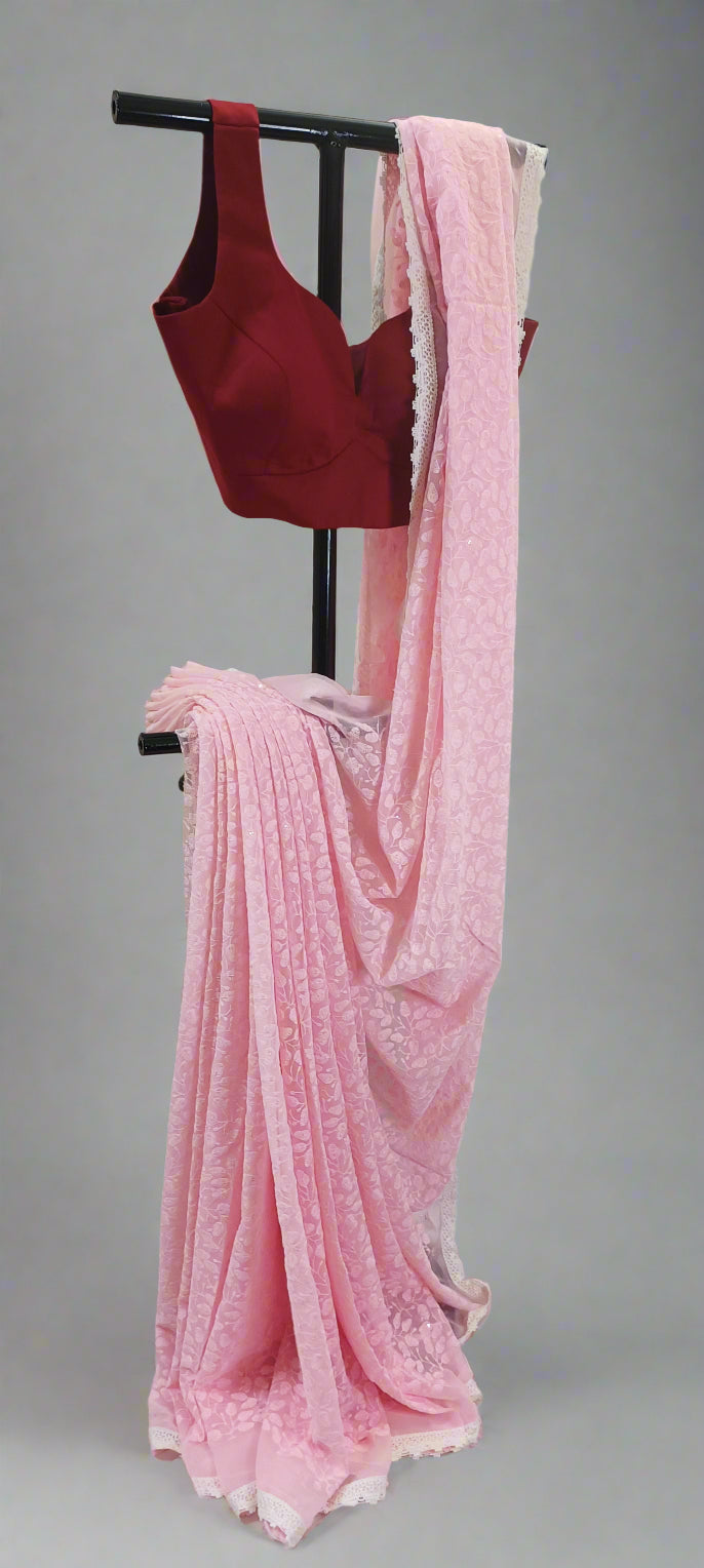 Gulbano Chikankari Work Saree
