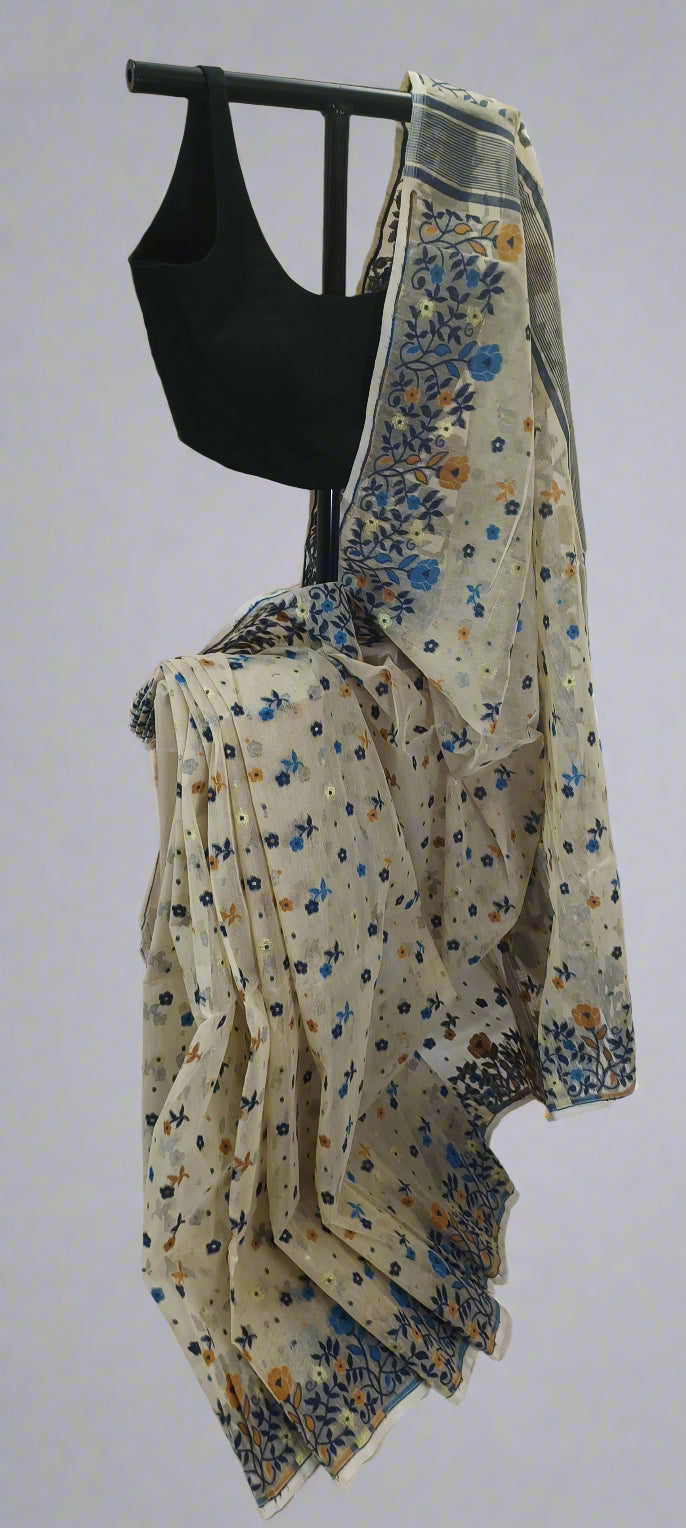 Pushpa Dhuli Dhakai Taant Cotton Saree