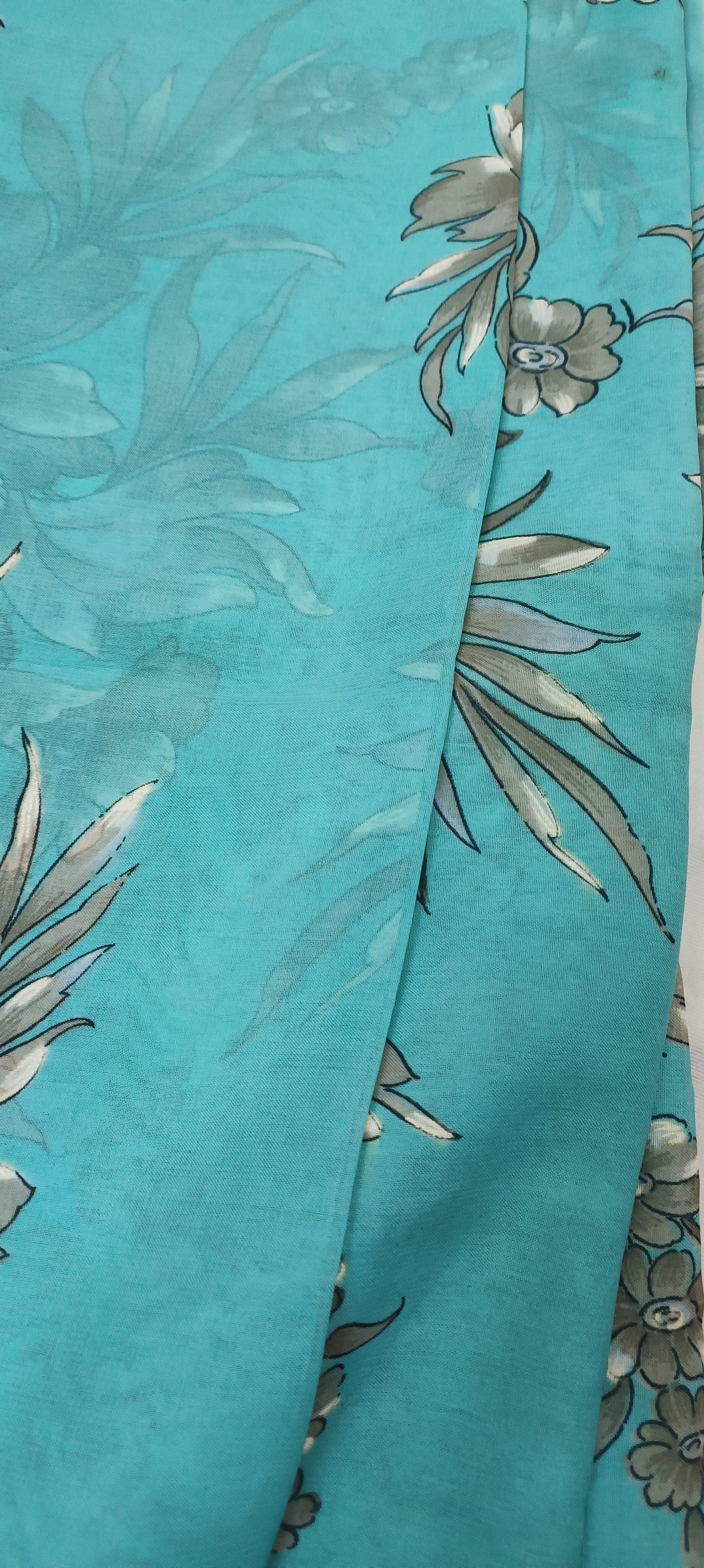 Aqua Whisper Chiffon Saree