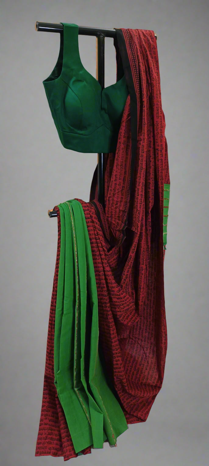 Mantrika Cotton Script Saree