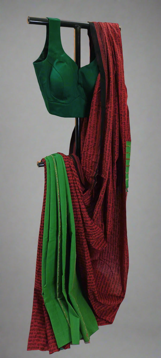 Mantrika Cotton Script Saree