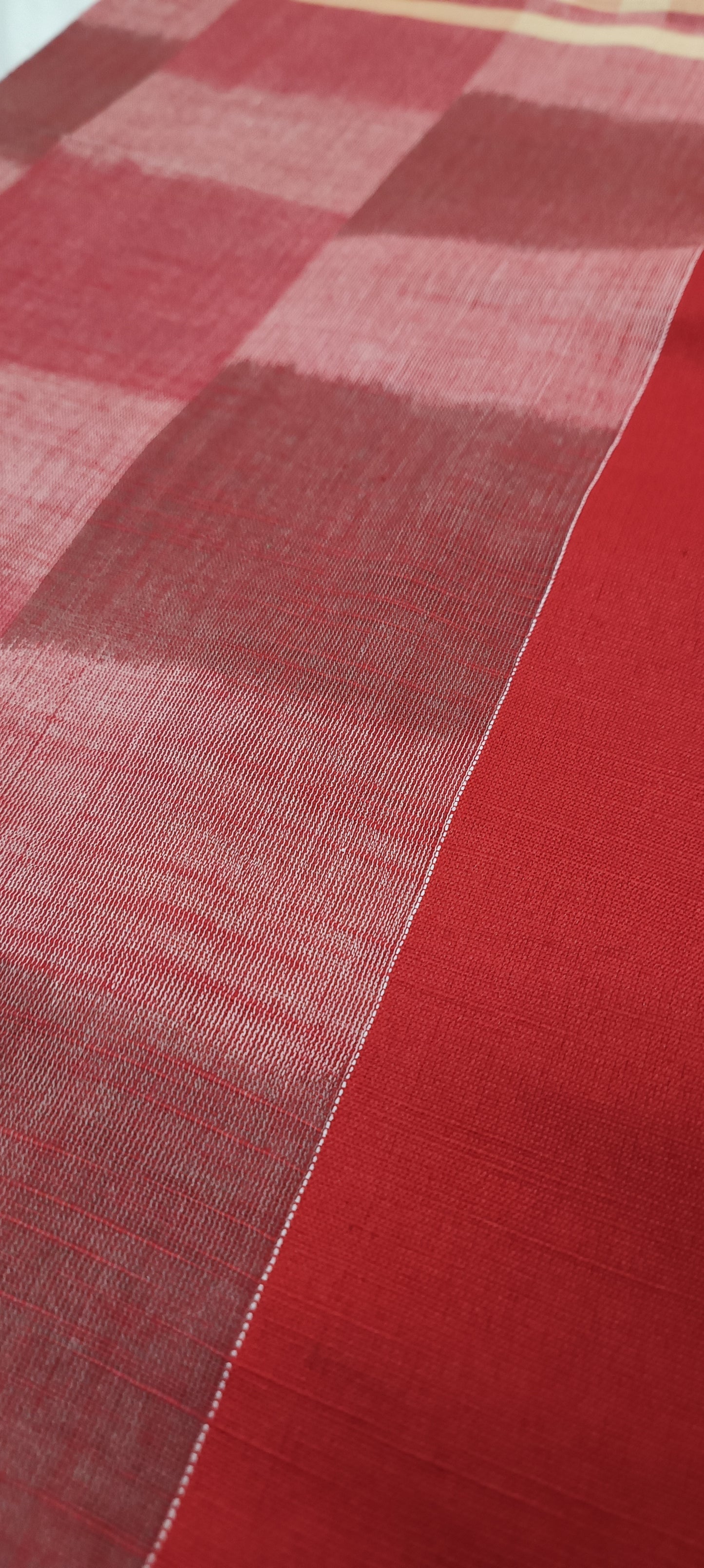 Terracotta Shadow Cotton Saree