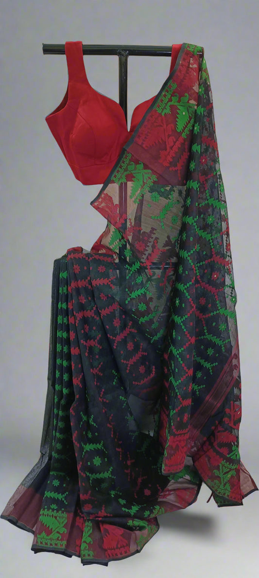 Charulata Noir Dhakai Taant Saree