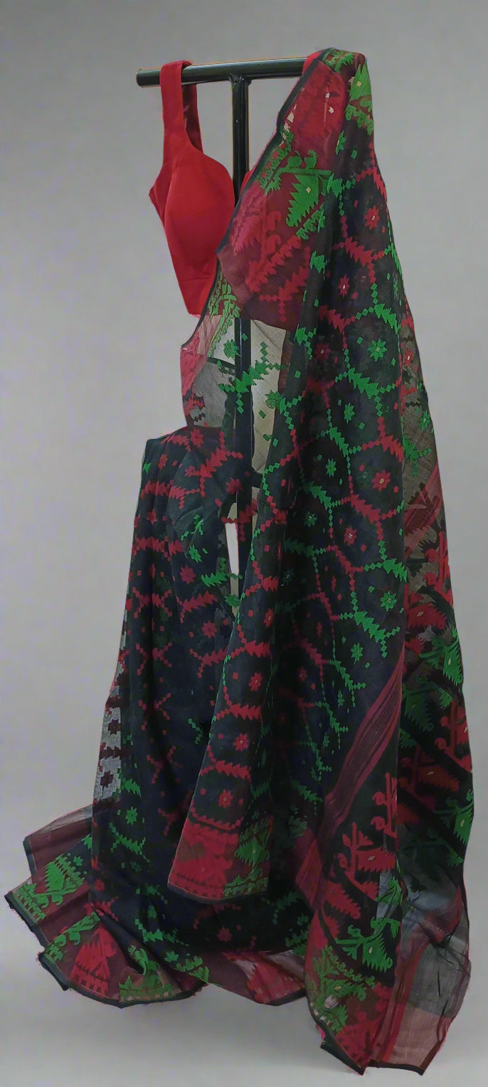 Charulata Noir Dhakai Taant Saree