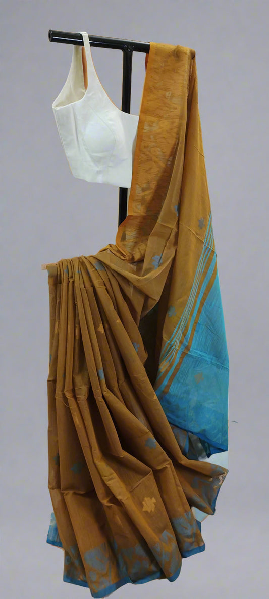 Horizon Dust Cotton-Linen Saree
