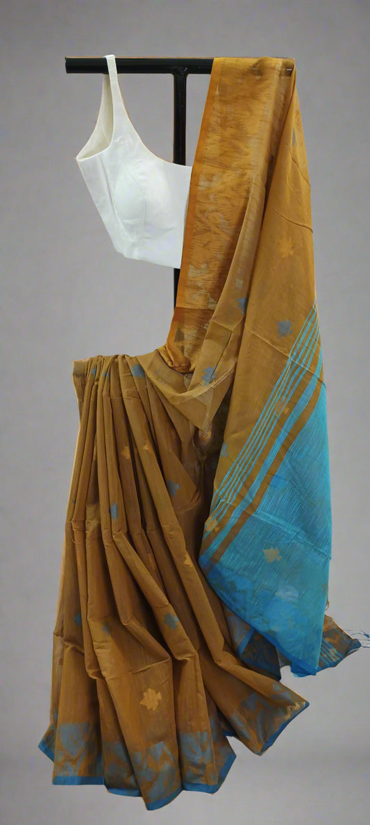 Horizon Dust Cotton-Linen Saree