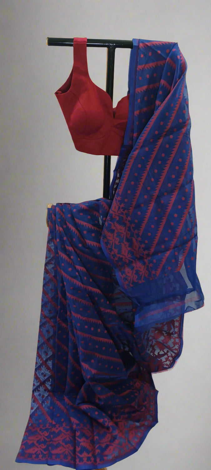 Neelrudhira Dhakai Taant Saree