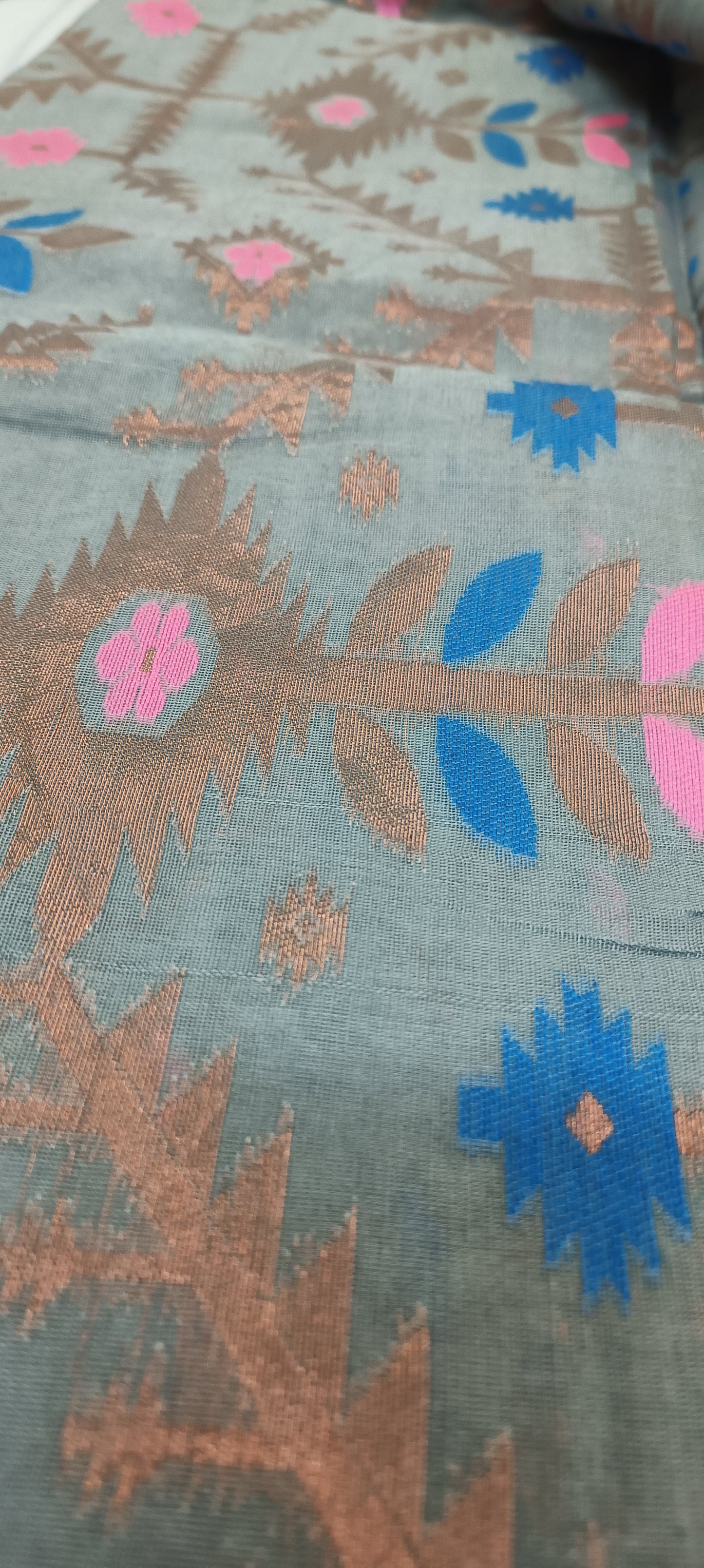Duskhaze Bloom Tissue Muslin Saree