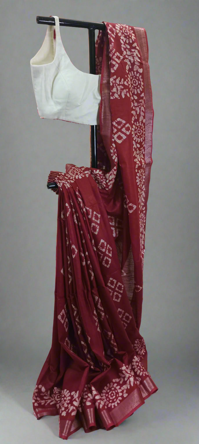 Rakta Gulaal Batik Cotton Saree
