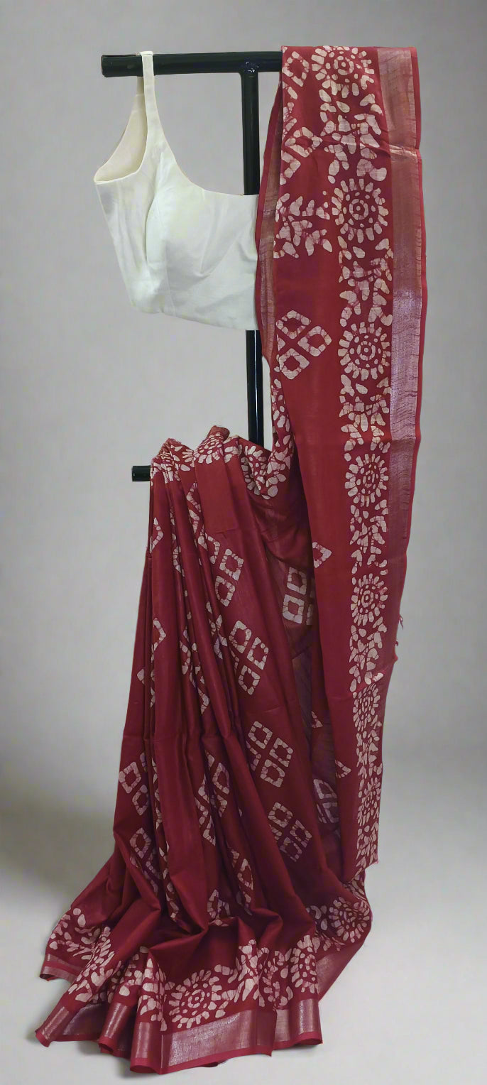 Rakta Gulaal Batik Cotton Saree