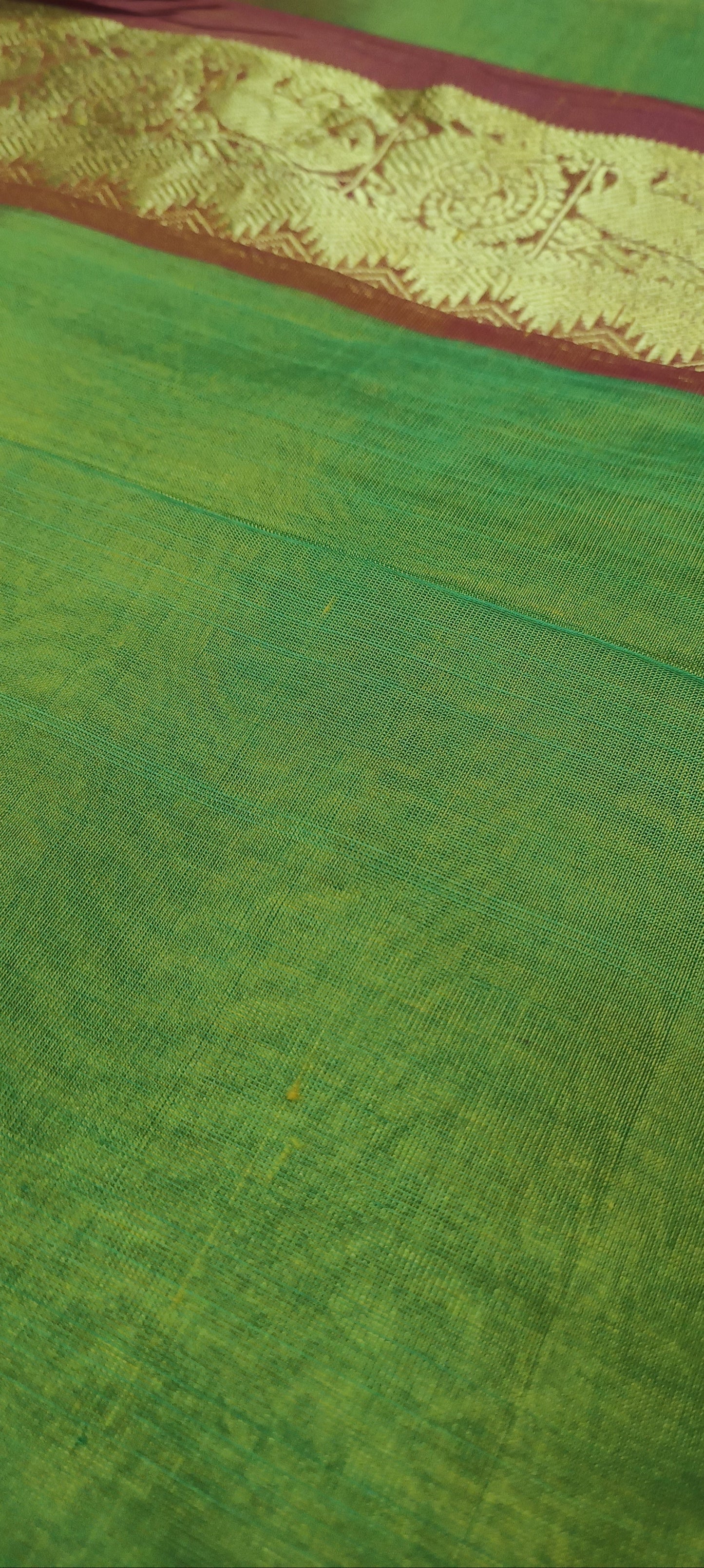 Kaanchan Harit Pure Silk Saree