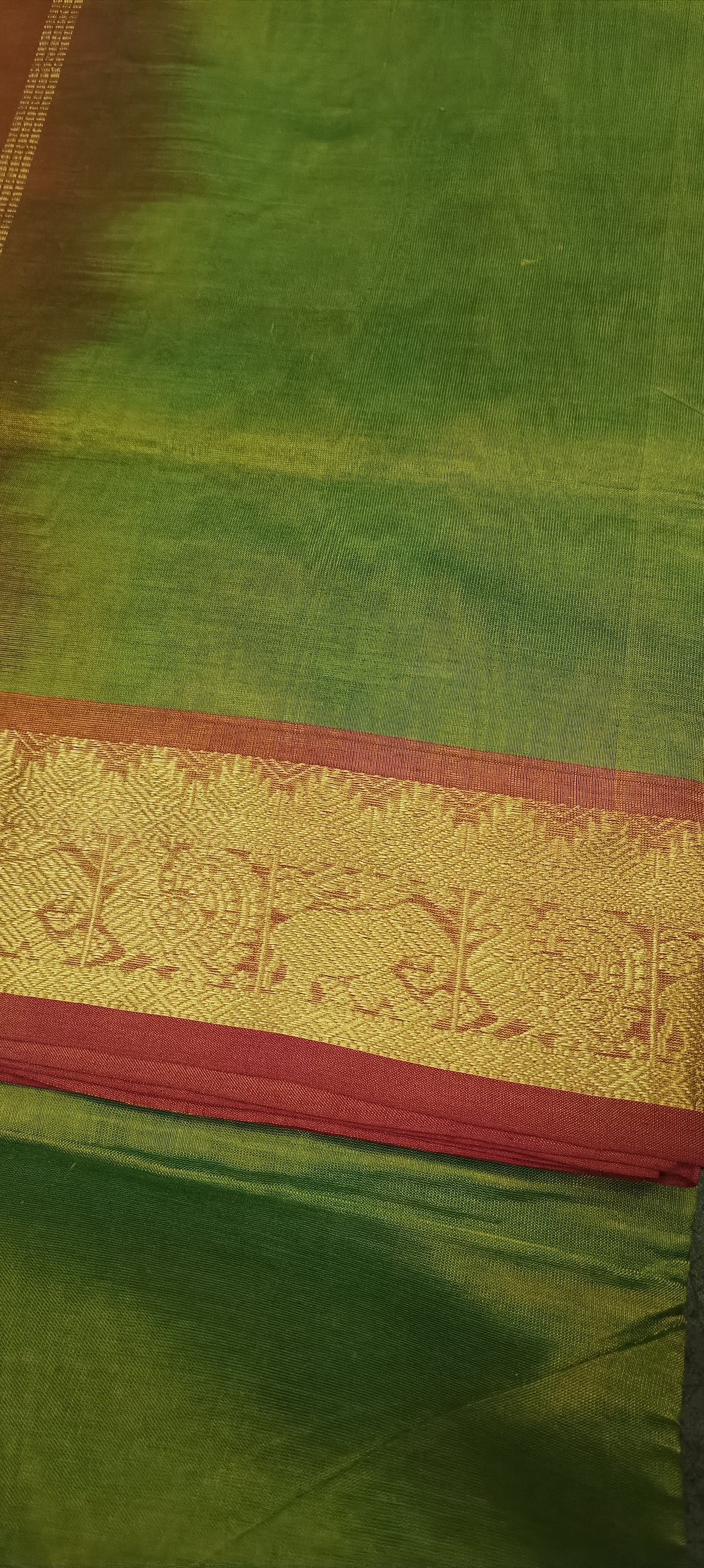 Kaanchan Harit Pure Silk Saree