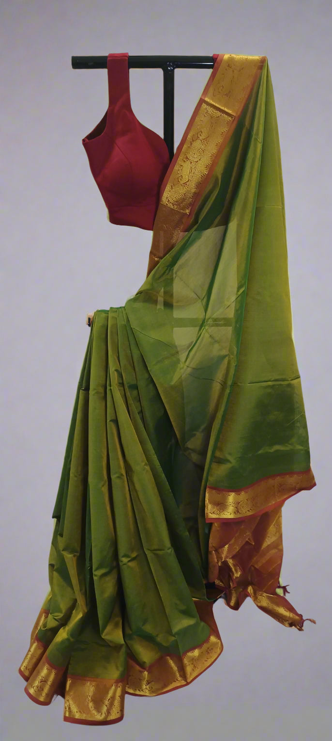 Kaanchan Harit Pure Silk Saree